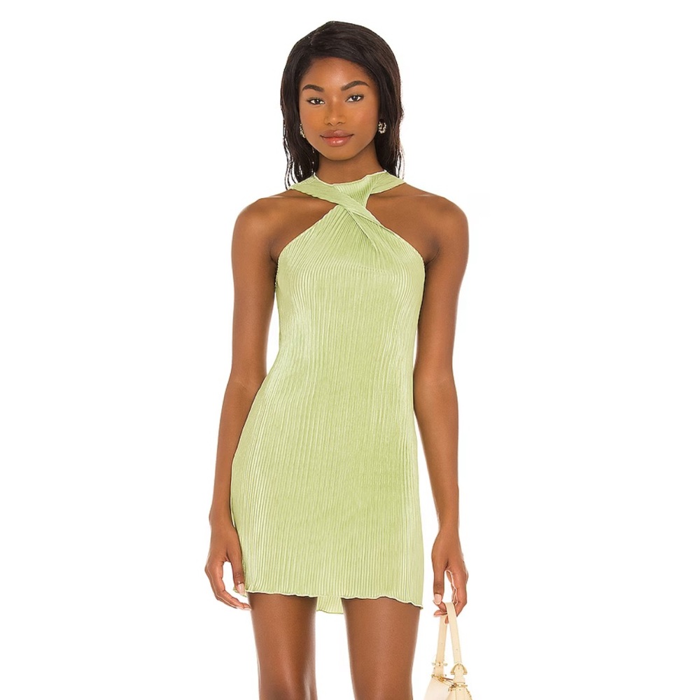 REVOLVE Song of Style Pluto Mini Dress in Matcha Green (Small)